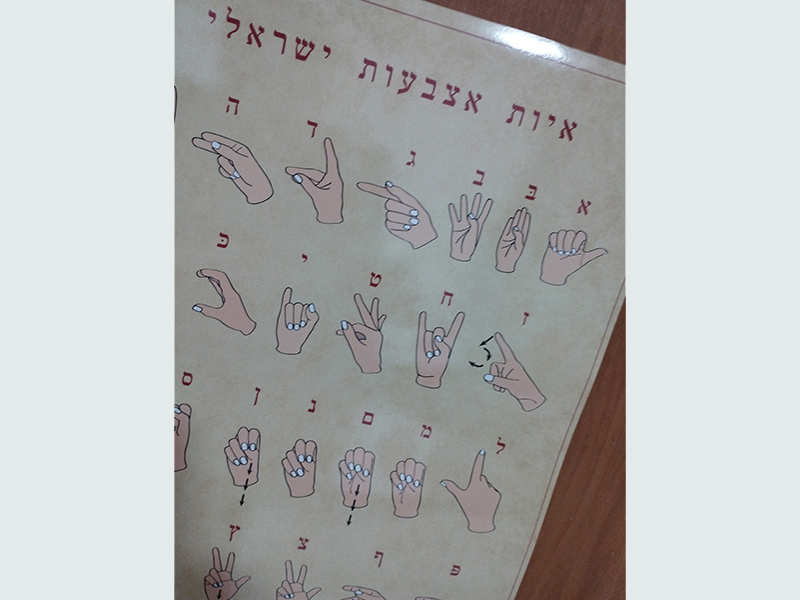 ילדים עד גיל 7 - פוסטר איות אצבעות ישראלית